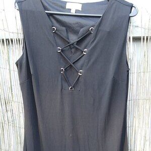 JM Collection Black & White Dress Sleeveless - M
